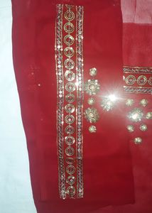 Brand New Red Colour Saree