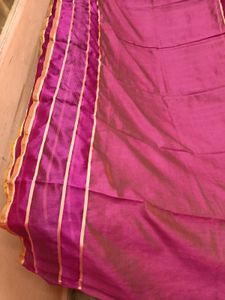 Magenta &amp; Mustard Comb. Kota Doria Silk Saree