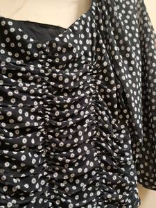 Chic Black Polka Dot crop top