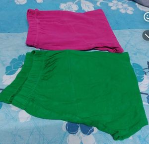 Girls Leggings - Pink & Green