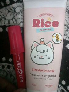 Miniso Rice Glowing Cream Mask &amp; Dot Key Product