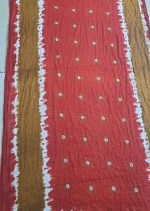 Beautiful mayur Red Tie-Dye Dupatta