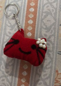 Red Velvet Rose Keychain 5 pair combo