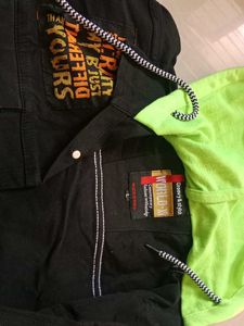 Unique Graphic Black &amp; Neon Jacket