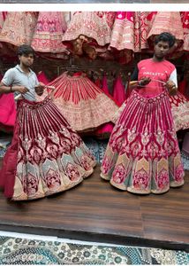 Exquisite Maroon Velvet Lehenga Choli