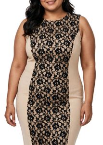 🆕Chic sheath Lace Panel Dress