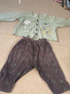 Cute Bear Print Pajama Set