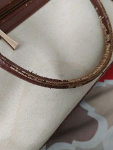 Classic Cream &amp; Brown Tote Bag