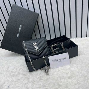 YSL BELT AND WALLET CUM SLING COMBO FOR HER*🔥