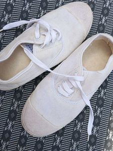 Classic White Canvas Sneakers