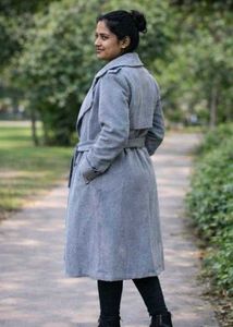 Elegant Grey Trench Coat