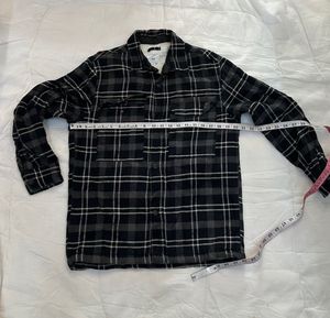 H&amp;M Men's Plaid Flannel Shirt Jacket