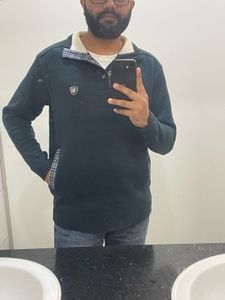 Men's Blue Pullover Sweater