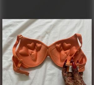 Orange Padded Push-up Bra