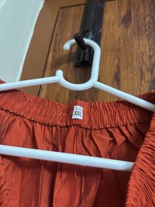 Orange Embroidered Kurta set with dupatta