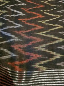 black ikkat saree