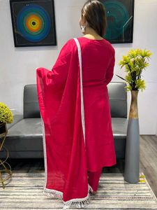 Most Demanding Readymade Pink Kurta Set
