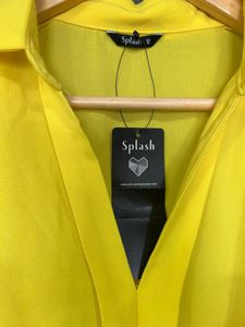Vibrant Yellow Cold Shoulder Blouse 💛