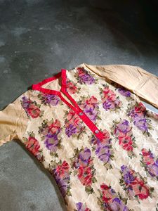 Cream Colour Beautiful Kurta