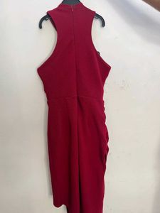 Elegant Red Halter Neck Maxi Dress