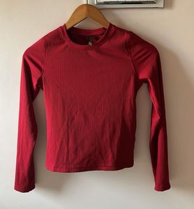 Red Long Sleeve Top
