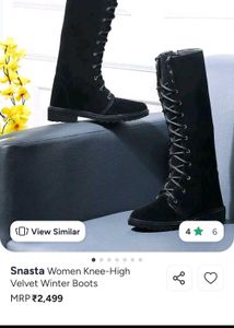 Black Lace-Up Knee-High Boots