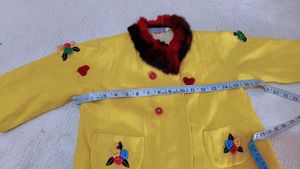 Very Beautiful Baby Furry Neck Coat