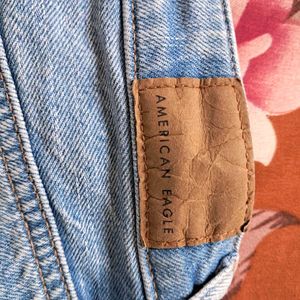 Chic blue Distressed Denim Shorts