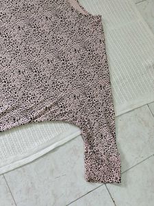 Pink Dalmatian Print Tunic Top