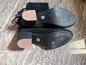 Suede Black Boots