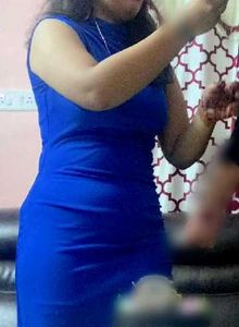 Royal Blue Ruched Dress