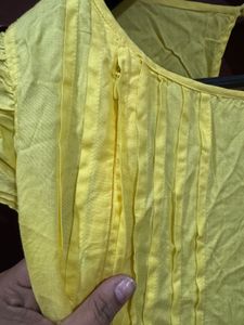 Yellow Textured feeding top