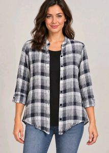 Classic Plaid Button-Up Shirt