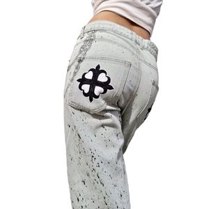 Hand Painted Distressed Jeans
