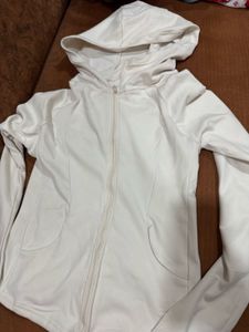 Cream Zip-Up Hoodie