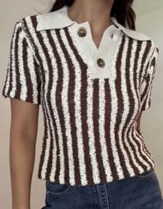 ZARA Striped Knit Polo Shirt