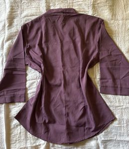 Elegant Purple Button-Up Shirt