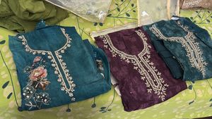 Elegant Emerald Green Kurta Set with Dupatta