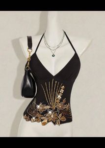 Sparkling Halter Neck Top