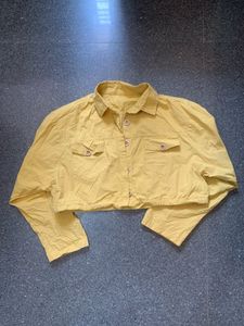 Yellow Cropped Jacket