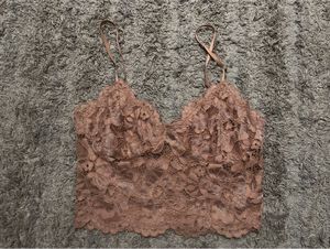 Zara Nude Brown Floral Lace