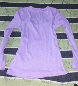 Lilac Square Neck Long Sleeve Top