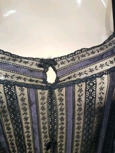 (1129)Lace Trim Black Bodysuit