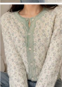 ZARA Pastel Floral Knit Cardigan