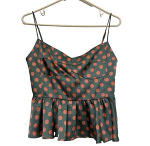 Chic Polka Dot Peplum Top