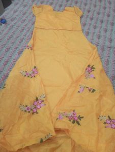 Beautiful Yellow Embroidered Gown