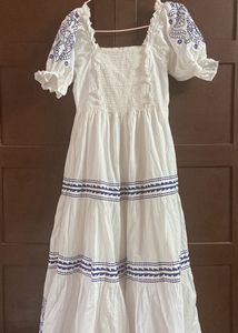 WESTSIDE White And Blue Flower Dress