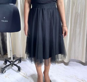 Elegant Black Tulle Skirt
