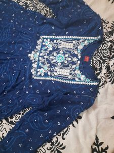 💙Beautiful Bandhni Embroidered Anarkali Gown