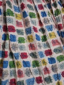 Colorful Patterned Cold Shoulder Dress